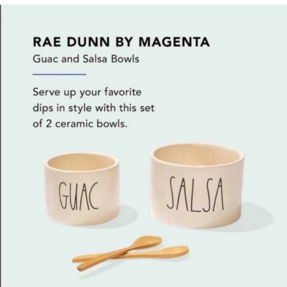 Rae Dunn Salsa and Guac Serving Bowl Set - Picture 3 of 7